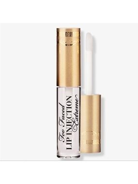 Too Faced Lip Injection Extreme Gloss - Clear,  NIB Travel Size